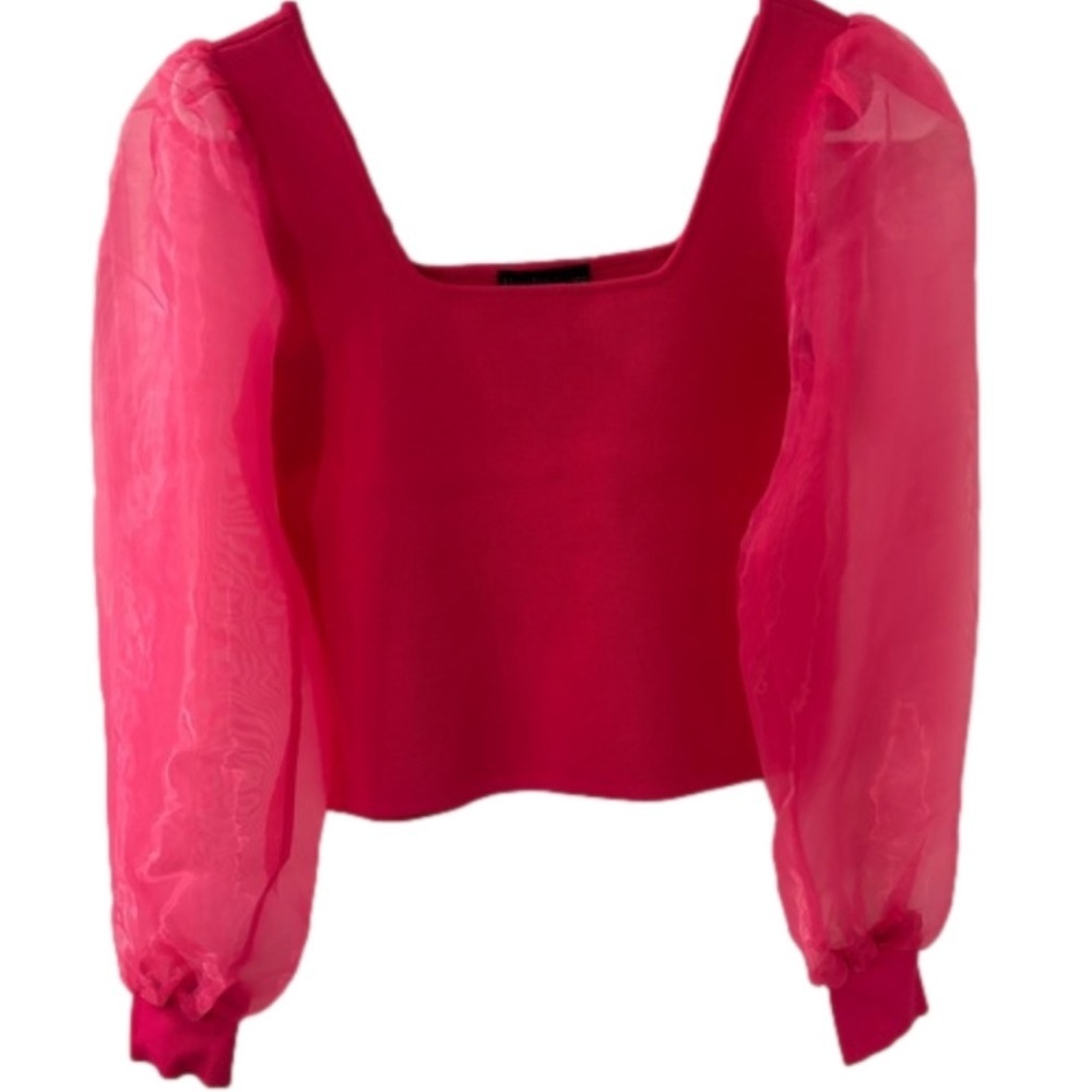 House of Harlow 1960 Women’s Top, Long Sleeve Pink-Peacock, XS/TP MSP 145$